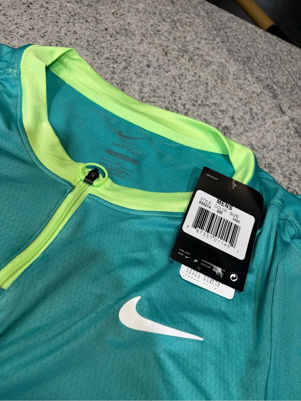 Nike Court Dri-FIT Advantage Slim Fit 1/4 Zip Tennis Top Size Large | DD8370-392